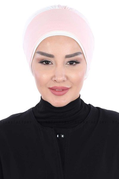 Clara - Turbante De Algodón Rosa De Antaño & Crema