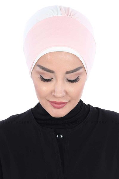 Clara - Turbante De Algodón Rosa De Antaño & Crema