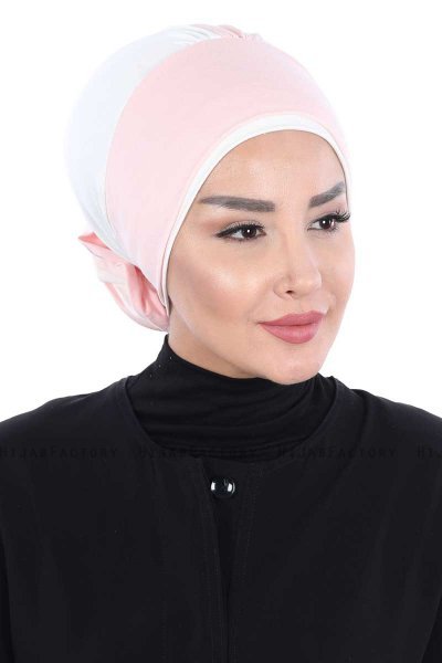 Clara - Turbante De Algodón Rosa De Antaño & Crema