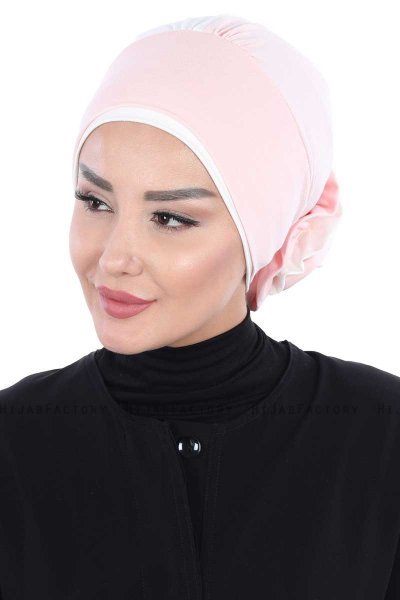 Clara - Turbante De Algodón Rosa De Antaño & Crema