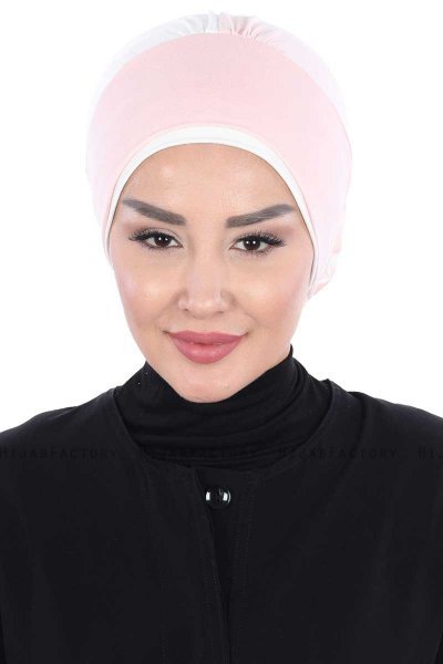 Clara - Turbante De Algodón Rosa De Antaño & Crema