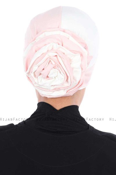 Clara - Turbante De Algodón Rosa De Antaño & Crema