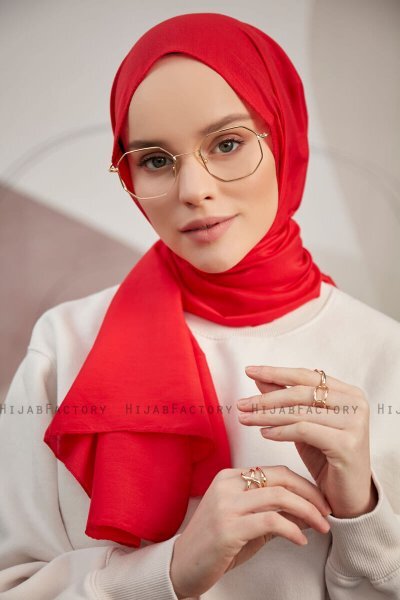 Silky Plain - Hijab Rojo