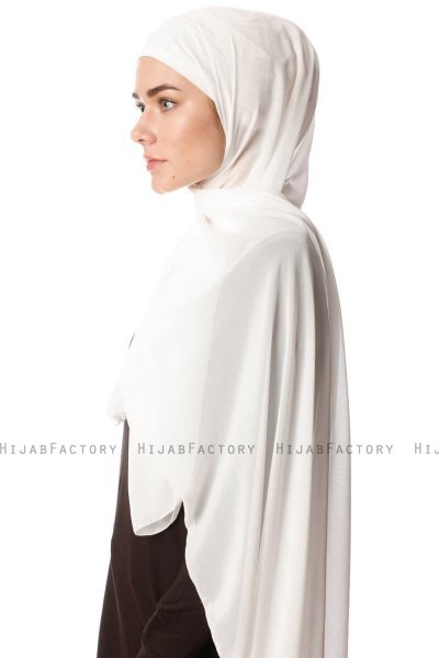 Derya - Hijab Práctico Chiffon Crema