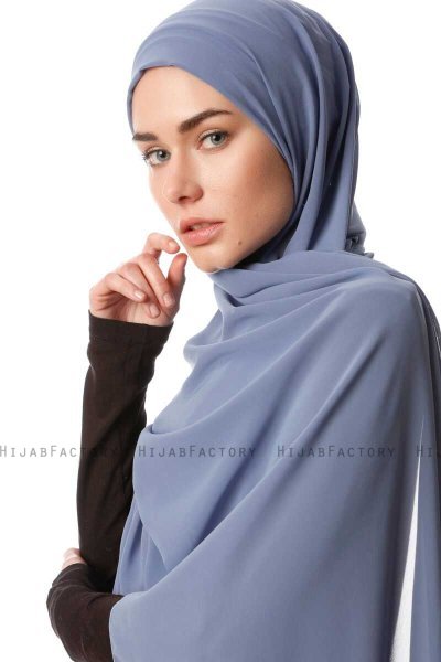 Derya - Hijab Práctico Chiffon Denim