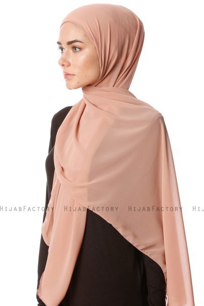 Derya - Hijab Práctico Chiffon Rosa De Antaño