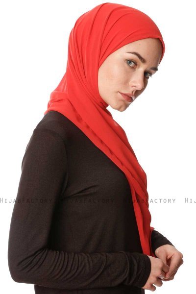 Derya - Hijab Práctico Chiffon Frambuesa
