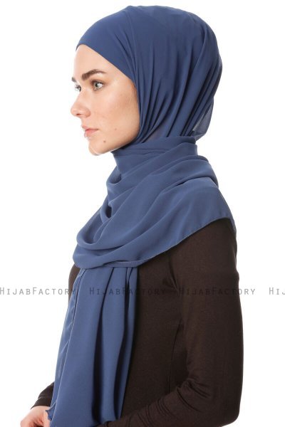 Derya - Hijab Práctico Chiffon Índigo