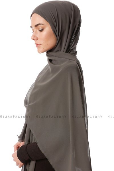 Derya - Hijab Práctico Chiffon Caqui