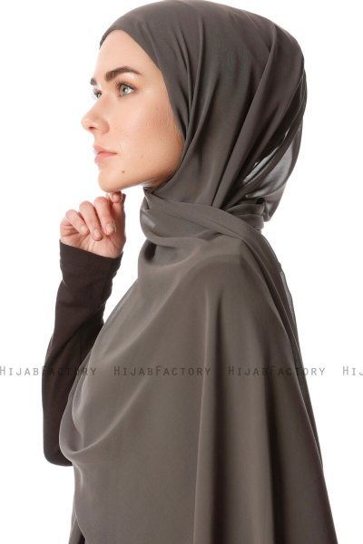 Derya - Hijab Práctico Chiffon Caqui