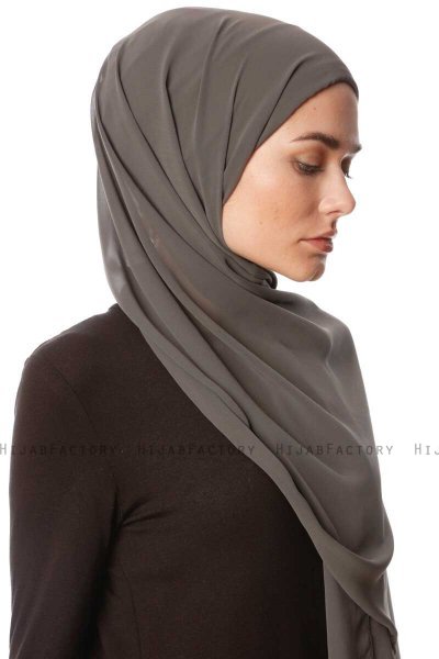 Derya - Hijab Práctico Chiffon Caqui