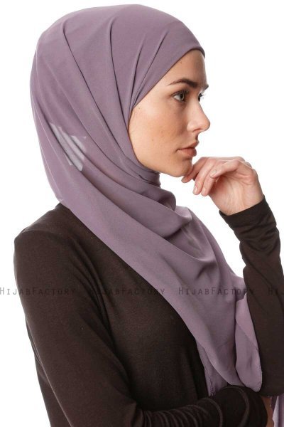 Derya - Hijab Práctico Chiffon Púrpura