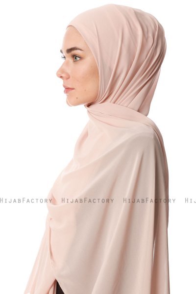 Derya - Hijab Práctico Chiffon Beige Claro