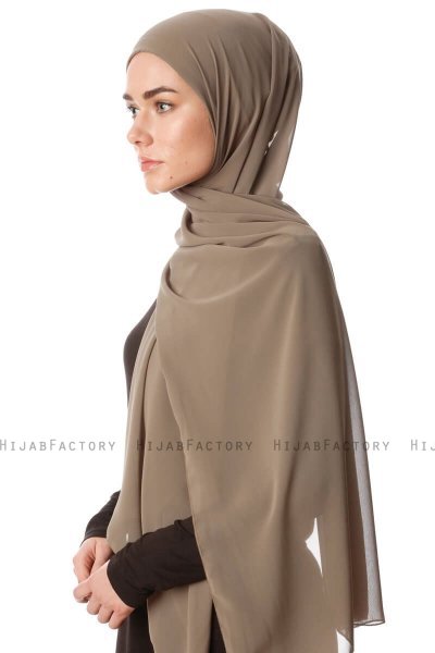 Derya - Hijab Práctico Chiffon Verde Oliva