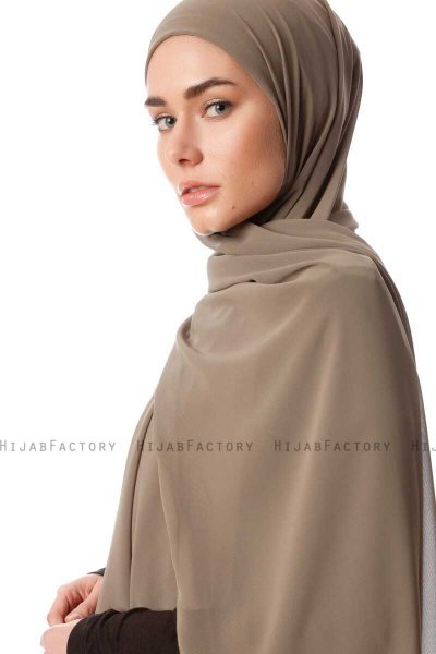 Derya - Hijab Práctico Chiffon Verde Oliva