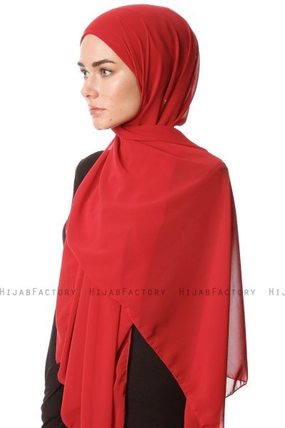 Derya - Hijab Práctico Chiffon Corinto