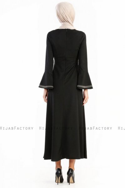 Deste Svart Abaya Klänning Miss Halima 250819-4