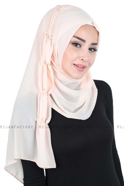 Disa - Hijab Chiffon Práctico Beige