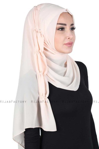 Disa - Hijab Chiffon Práctico Beige