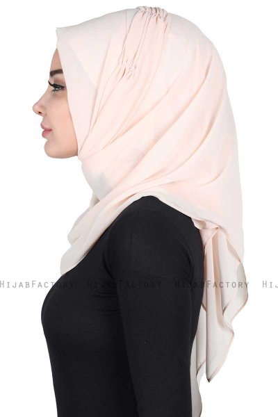 Disa - Hijab Chiffon Práctico Beige