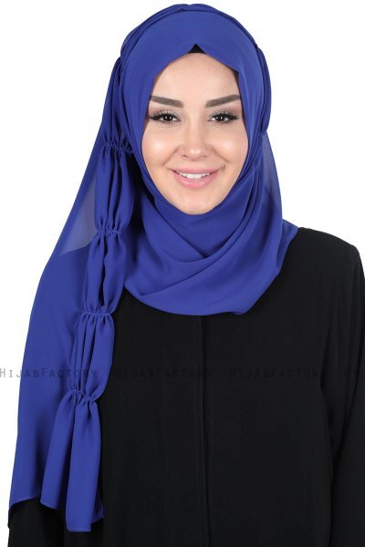 Disa - Hijab Chiffon Práctico Azul