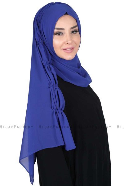 Disa - Hijab Chiffon Práctico Azul