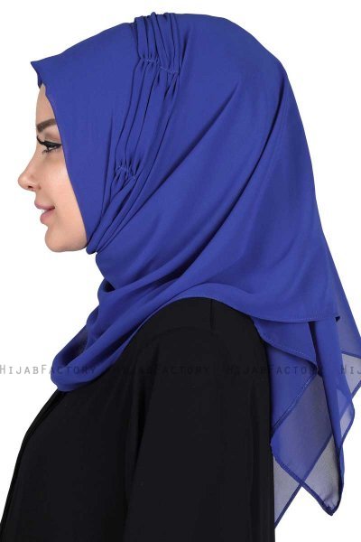 Disa - Hijab Chiffon Práctico Azul