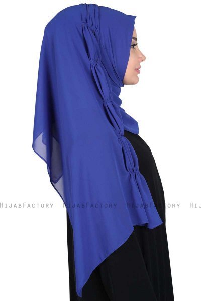 Disa - Hijab Chiffon Práctico Azul