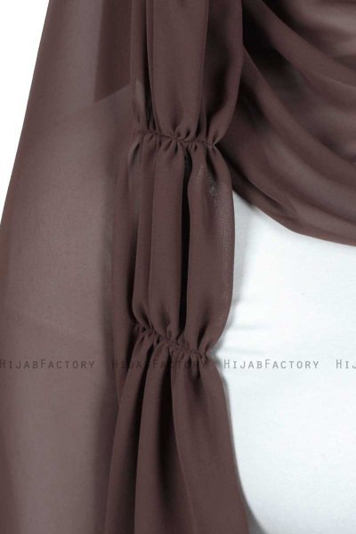 Disa - Hijab Chiffon Práctico Marrón