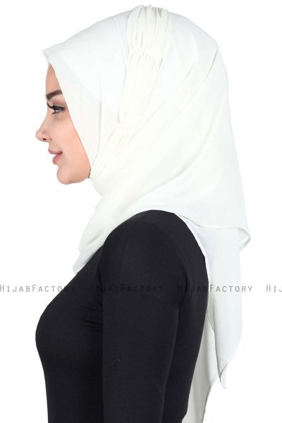 Disa - Hijab Chiffon Práctico Crema