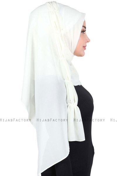 Disa - Hijab Chiffon Práctico Crema