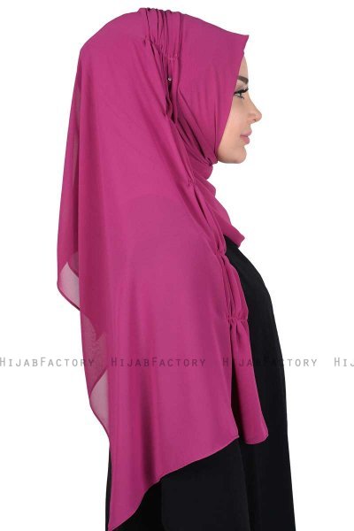 Disa - Hijab Chiffon Práctico Fucsia