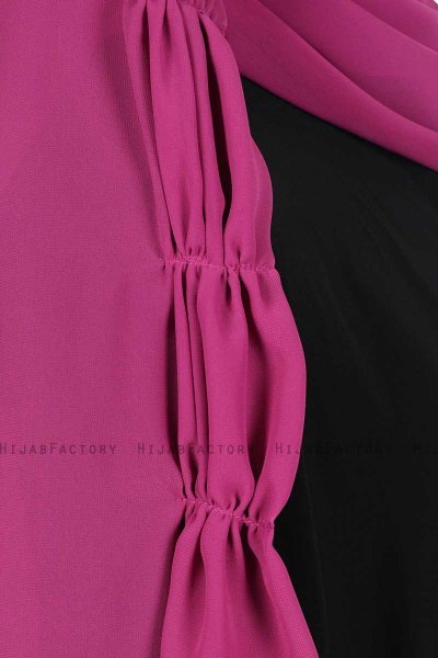 Disa - Hijab Chiffon Práctico Fucsia