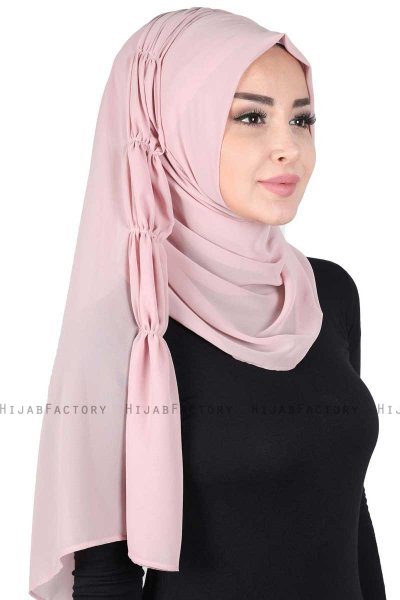 Disa - Hijab Chiffon Práctico Rosa De Antaño