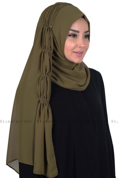 Disa - Hijab Chiffon Práctico Caqui