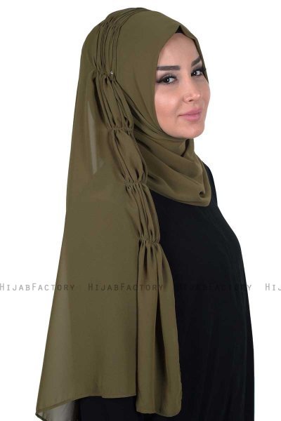 Disa - Hijab Chiffon Práctico Caqui