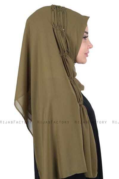 Disa - Hijab Chiffon Práctico Caqui