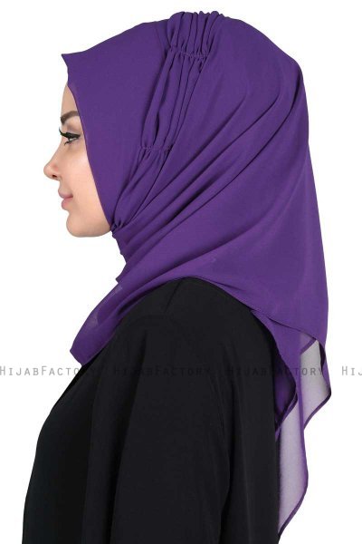 Disa - Hijab Chiffon Práctico Púrpura