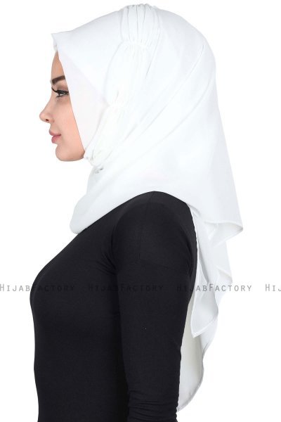 Disa - Hijab Chiffon Práctico Blanquecino