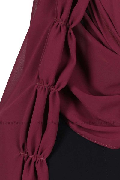 Disa - Hijab Chiffon Práctico Ciruelas