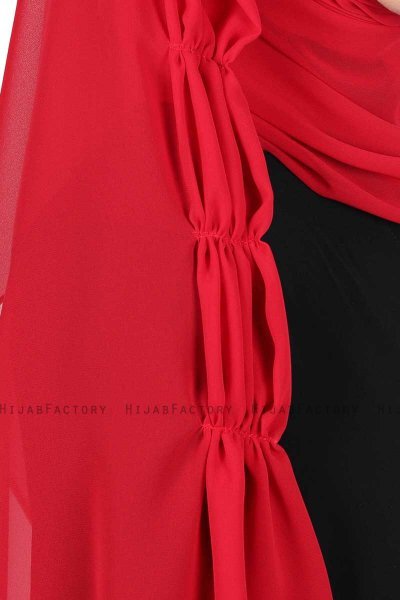 Disa - Hijab Chiffon Práctico Rojo