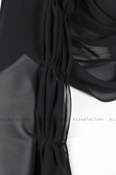 Disa - Hijab Chiffon Práctico Negro