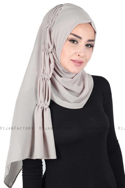 Disa - Hijab Chiffon Práctico Taupe