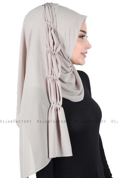 Disa - Hijab Chiffon Práctico Taupe