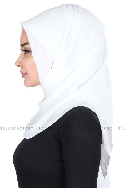 Disa - Hijab Chiffon Práctico Blanco