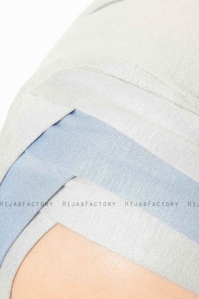 Duru - Hijab Jersey Gris Claro & Azul Claro