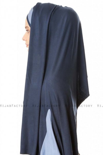 Duru - Hijab Jersey Azul Marino & Índigo