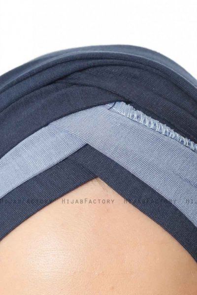 Duru - Hijab Jersey Azul Marino & Índigo