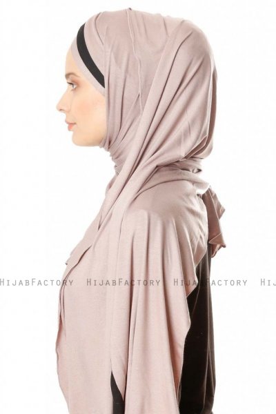 Duru - Hijab Jersey Piedra Gris & Negro