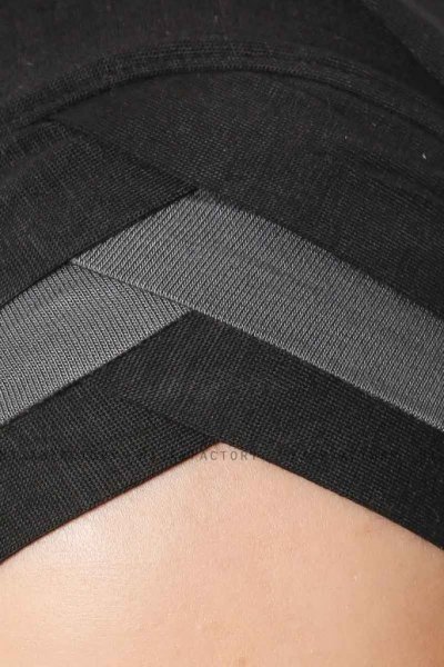 Duru - Hijab Jersey Negro & Gris Oscuro